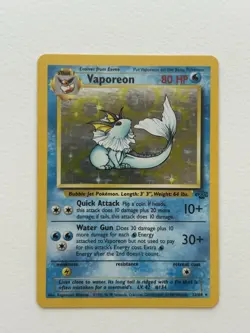 Vaporeon 12/64 Holo Rare Jungle Unlimited Pokemon WOTC Vintage Near Mint - Image 1