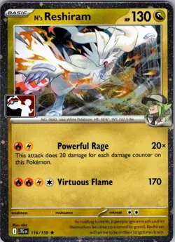 N's Reshiram 116/159 Prize Pack Series Cards NM - Image 1