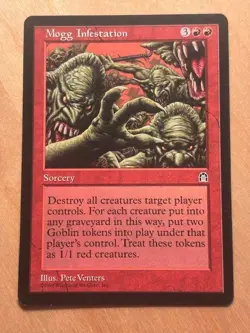 Magic the Gathering MTG 1x Mogg Infestation Stronghold LP - Image 1