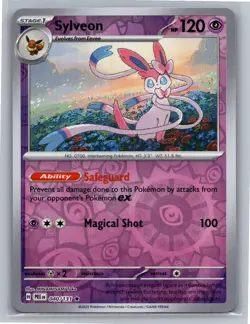 Sylveon 040/131 Holo Rare Prismatic Evolutions Pokemon Reverse Holo Near Mint - Image 1