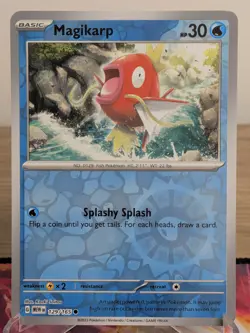 MAGIKARP 129/165 COMMON 151 POKEMON REVERSE HOLO NM - Image 1