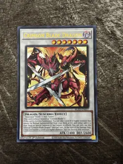 Crimson Blade Dragon BLZD-EN037 1st Edition Ultra Rare - Image 1