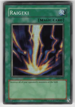 Raigeki LOB-053 2002 Original Super Rare Unlimited Yugioh - Image 1