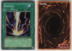 Raigeki LOB-053 2002 Original Super Rare Unlimited Yugioh - Image 3