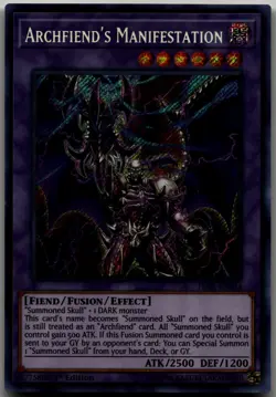 Archfiend's Manifestation Secret Rare Fists of the Gadgets FIGA-EN034 LP - Image 1