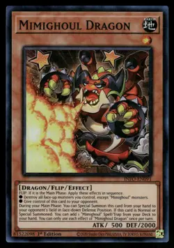 Yugioh Mimighoul Dragon INFO-EN091 Super Rare 1st Edition NM - Image 1