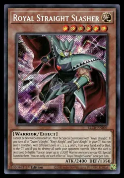 Yugioh Royal Straight Slasher BLCR-EN001 Secret Rare 1st Edition NM - Image 1