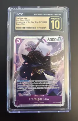 Trafalgar Law OP05-069 One Piece Awakening New Era CGC Pristine 10 - Image 1