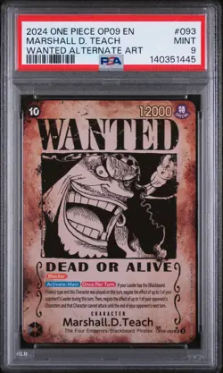One Piece Op09-Emperors In The New World Marshall D. Teach PSA 9 - Image 1