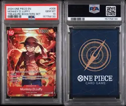 One Piece Monkey D. Luffy ST10-006 Treasure Booster Set Promo PSA 10 - Image 3
