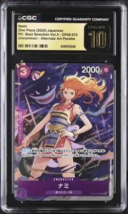 CGC 10 PRISTINE Japanese One Piece 2025 NAMI OP09-070 Era Best Selection vol.4 - Image 1