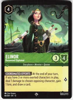 Elinor Renowned Diplomat 86/204 Wilds Unknown Disney Lorcana - Image 1
