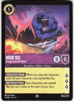 Mor'du Savage Cursed Prince 57/204 Wilds Unknown Disney Lorcana - Image 1