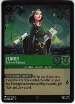 Elinor Renowned Diplomat Foil 86/204 Wilds Unknown Disney Lorcana - Image 1