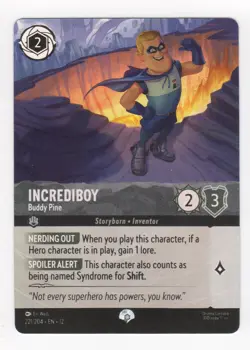 Disney Lorcana Wilds Unknown INCREDIBOY Buddy Pine Epic Foil #221/204 - Image 1