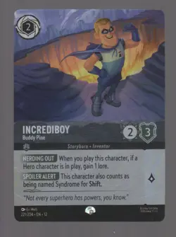 Disney Lorcana Wilds Unknown INCREDIBOY Buddy Pine Epic Foil #221/204 - Image 3