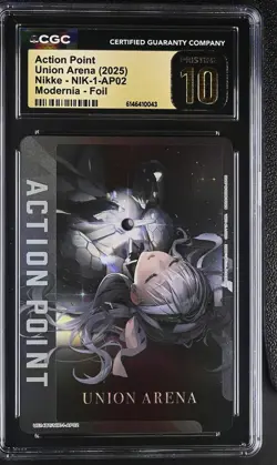 Union Arena GRADED Modernia Nikke Action Point Foil PRISTINE 10 CGC ENGLISH - Image 1