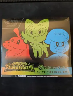 Pokemon Center EXCLUSIVE Paldea Evolved Elite Trainer Box ETB SEALED w/ Acrylic - Image 1