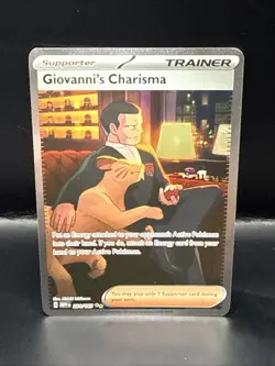 Pokemon TCG Giovanni's Charisma 204/165 Sv: Scarlet & Violet 151 Holo - Image 1