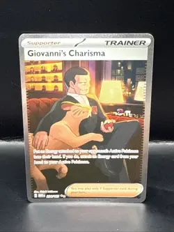 Pokemon TCG Giovanni's Charisma 204/165 Sv: Scarlet & Violet 151 Holo - Image 2