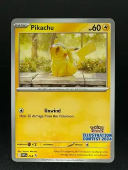 Pokemon Pikachu 214 2024 Illustration Contest Black Star Promo SVP - Image 1