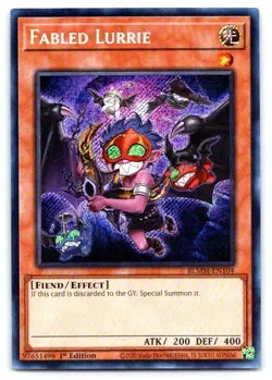 Yugioh Fabled Lurrie Secret Rare Battles of Legend: Monster Mayhem BLMM-EN104 - Image 1