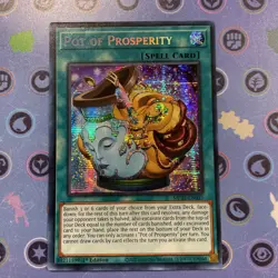 *** POT OF PROSPERITY *** 1ST EDITION PRISMATIC SECRET RARE MP22-EN037 YUGIOH! - Image 1
