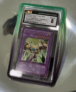 Yugioh Elemental Hero Thunder Giant TLM-EN036 1st Edition Ultimate Euro CGC 8 NM - Image 1