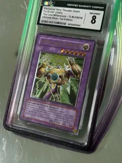 Yugioh Elemental Hero Thunder Giant TLM-EN036 1st Edition Ultimate Euro CGC 8 NM - Image 2