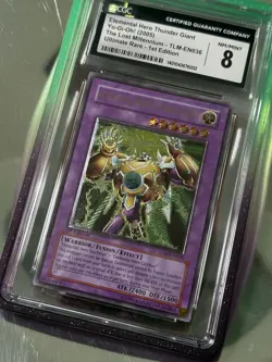 Yugioh Elemental Hero Thunder Giant TLM-EN036 1st Edition Ultimate Euro CGC 8 NM - Image 5
