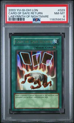 Card of Safe Return LON-029 - PSA 8 - Ultra Rare YuGiOh - Image 1