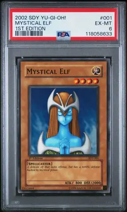 Mystical Elf SDY-001 - PSA 6 - 1st Ed WOTC Era YuGiOh - Image 1