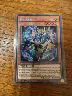 Yugioh 2025 Mega-Pack: Ice Ryzeal MP25-EN119 Prismatic Secret Rare NM - Image 1