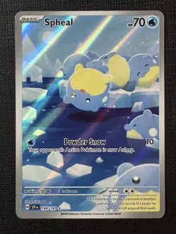 Pokemon TCG Spheal Card 199/191 Surging Sparks Illustration Near Mint Condition - Image 1