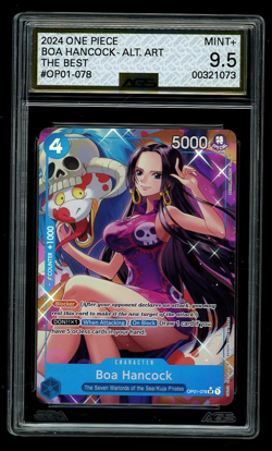 AGS 9.5 Mint+ Boa Hancock Alt Art OP01-078 PRB01 The Best One Piece Card - Image 1