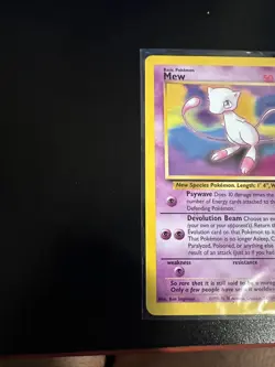 Vintage Mew Black Star Promo Pokemon Card WOTC 1999 Movie Promo #8 LP-FREE GIFT! - Image 4
