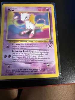 Vintage Mew Black Star Promo Pokemon Card WOTC 1999 Movie Promo #8 LP-FREE GIFT! - Image 5