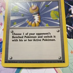 Pokemon TCG Gust of Wind Base Set 93/102 Regular Unlimited Common Trainer - Image 2