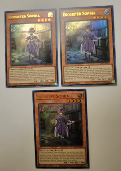 Yu-Gi-Oh Exosister Sophia Ultra Rare 1st Edition 3 card Play set GRCR-EN016 - Image 1