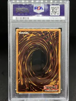 Yu-Gi-Oh PSA 9 Dark Magician LOB-005 Foil Shift Error Misprint - Image 3