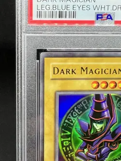 Yu-Gi-Oh PSA 9 Dark Magician LOB-005 Foil Shift Error Misprint - Image 4