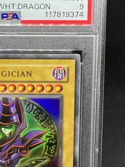 Yu-Gi-Oh PSA 9 Dark Magician LOB-005 Foil Shift Error Misprint - Image 5