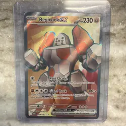 Pokemon TCG Regirock EX Full Art Ultra Rare Holo Card 214/182 Destined Rivals - Image 1