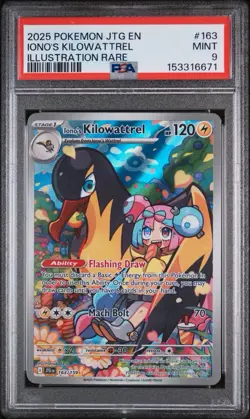 Pokemon TCG Iono's Kilowattrel Card Journey Together IR 163/159 - Image 1