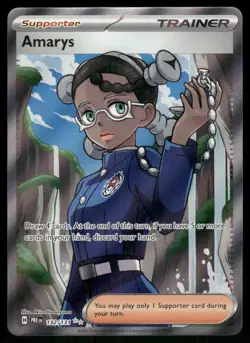 Amarys 132/131 Ultra Rare Holo Prismatic Evolutions Pokemon TCG trading card - Image 1