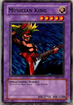 Musician King MRD-103 Common Yu-Gi-Oh! Card Metal Raiders Heavily Played - Image 1