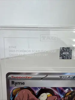 CGC 9 Ryme Full Art 221/197 2023 Pokemon Obsidian Flames Card 8041 - Image 2