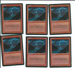Magic MTG 1x Lightning Bolt FBB Italian Foreign Black Border www_MoxBeta_com - Image 1