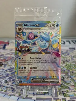 Prismatic Evolutions Sealed Glaceon EX 026/131 Stamped Promo Pokemon TCG - Image 1