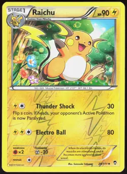 Furious Fists Raichu 28/111 Uncommon Pokemon Reverse Holo NM/M - Image 1